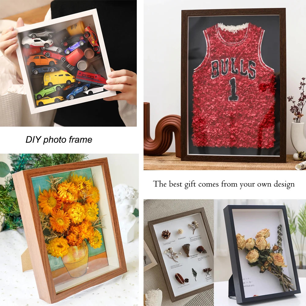 Shadow Box Wooden Photo Frame for 3D Display