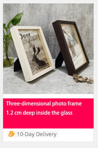 Shadow Box Wooden Photo Frame for 3D Display