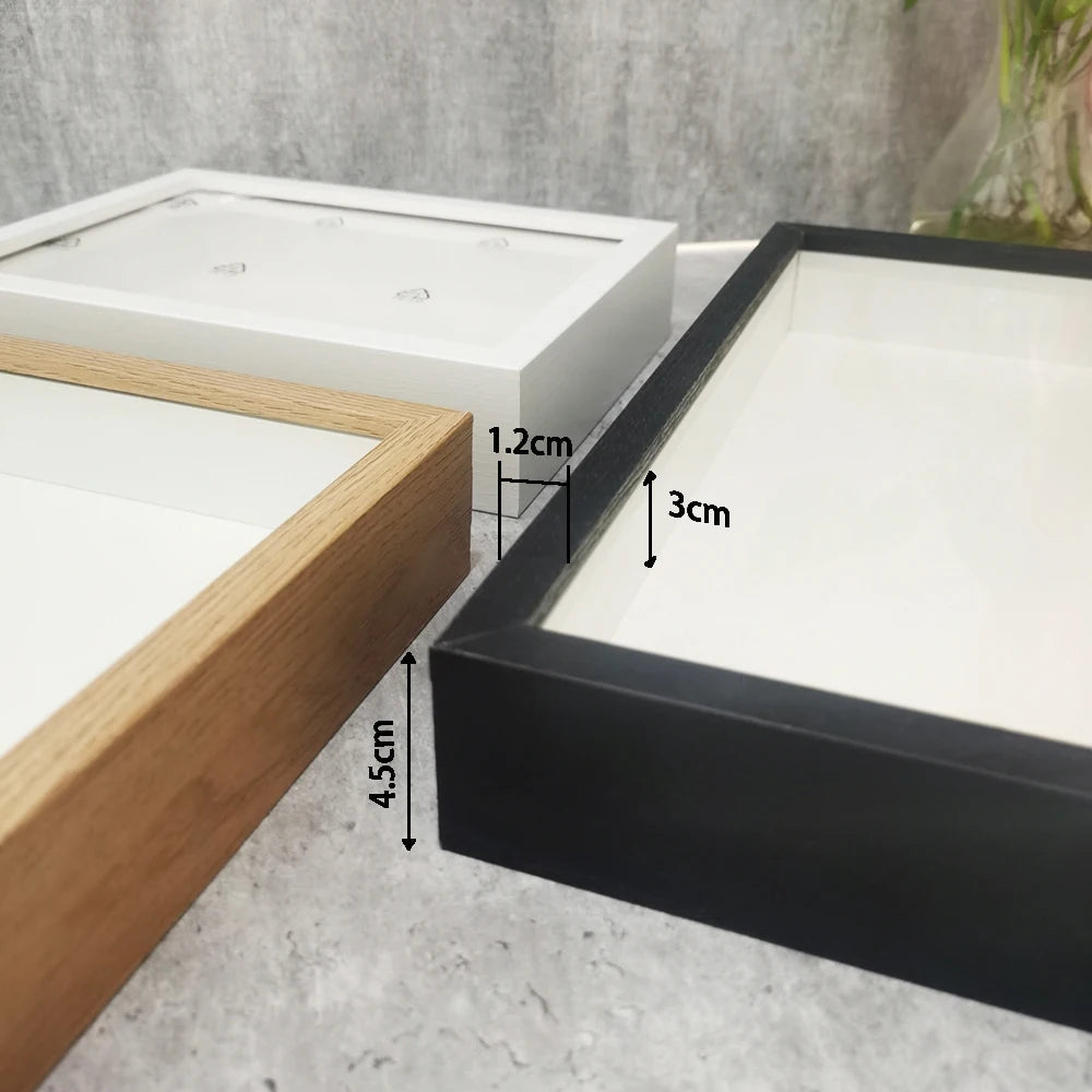 Shadow Box Wooden Photo Frame for 3D Display