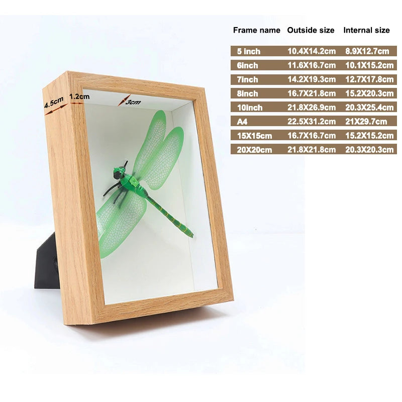 Shadow Box Wooden Photo Frame for 3D Display