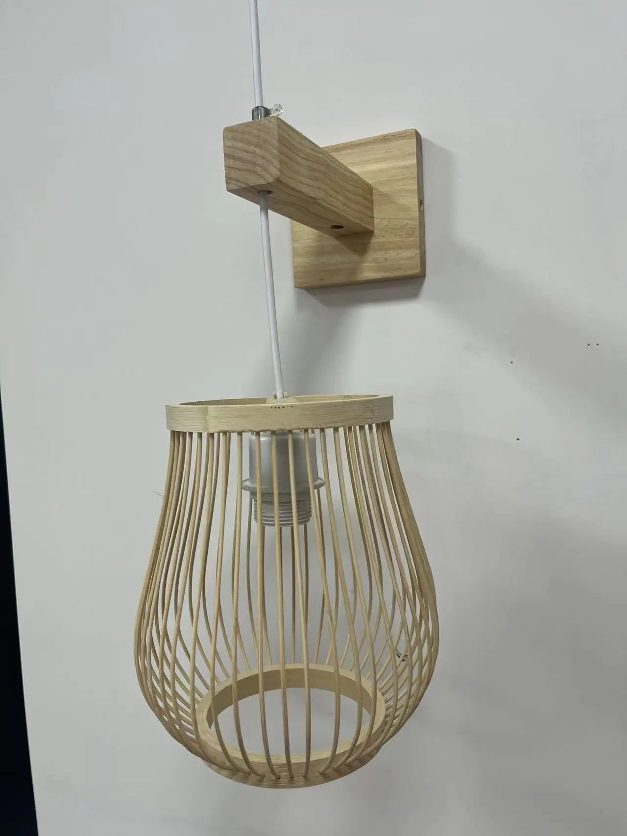Bamboo Rattan Hanging Pendant Lamp Ceiling Light