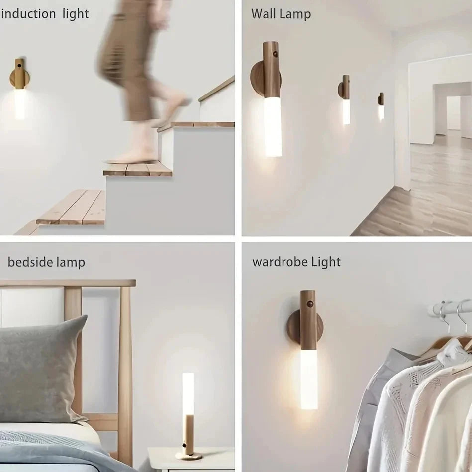 Motion Sensor LED Night Light Rechargeable Wall Sconce