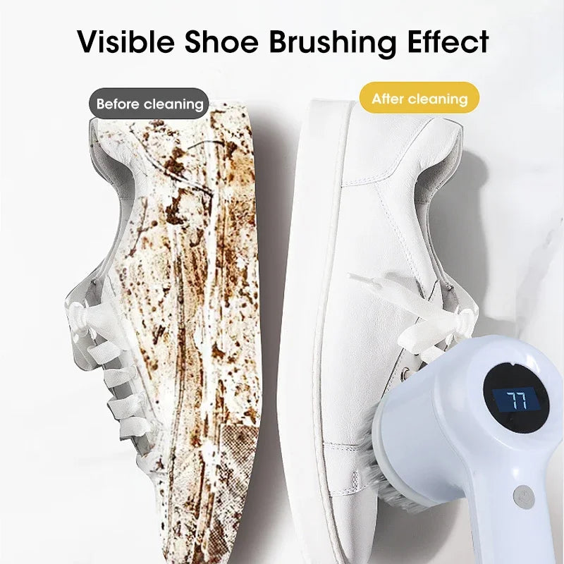 Electric Spin Scrubber with 5 Brush Heads