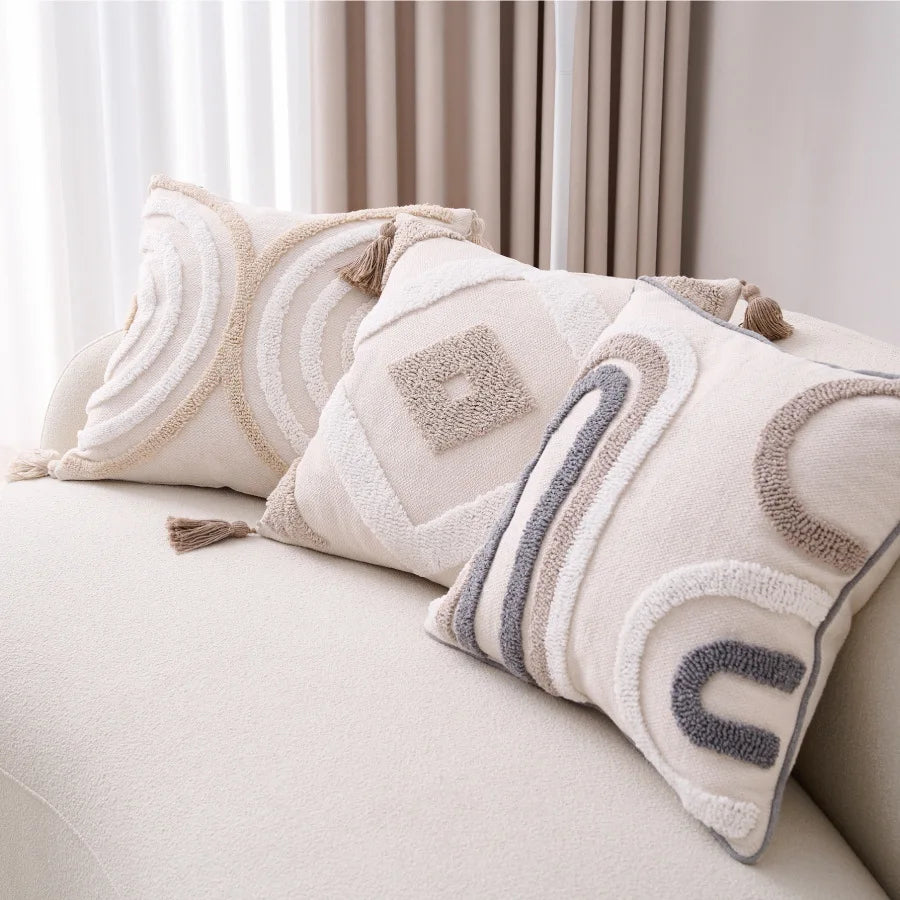 Bohemian Cotton Linen Pillowcase with Tassels