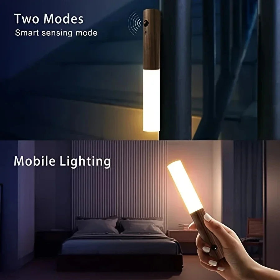 Motion Sensor LED Night Light Rechargeable Wall Sconce