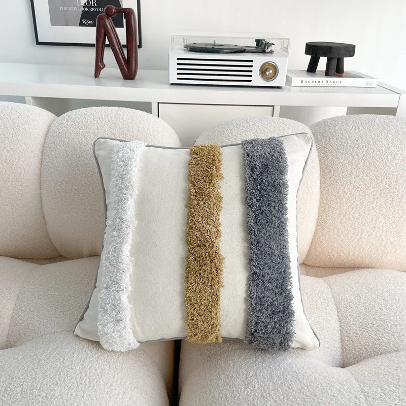 Bohemian Cotton Linen Pillowcase with Tassels