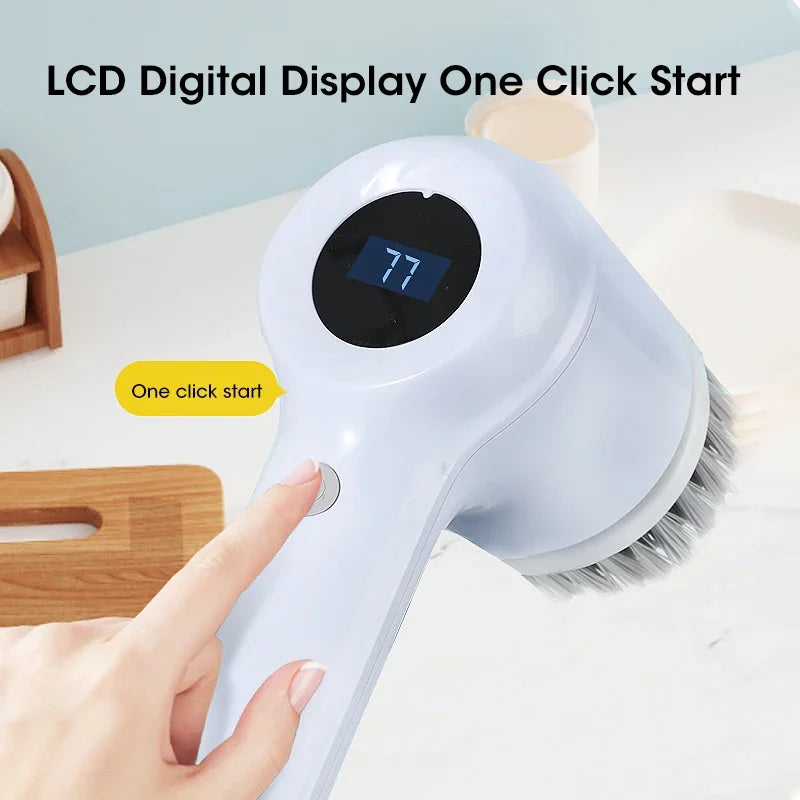 Electric Spin Scrubber with 5 Brush Heads