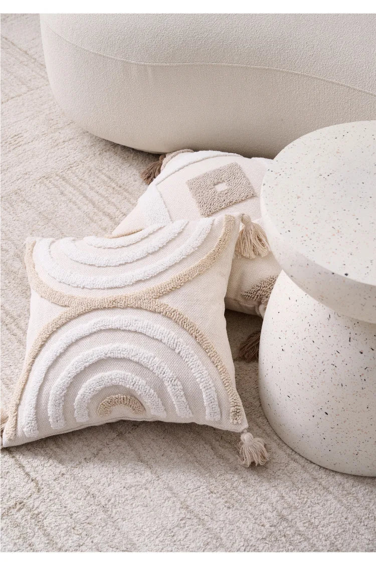 Bohemian Cotton Linen Pillowcase with Tassels