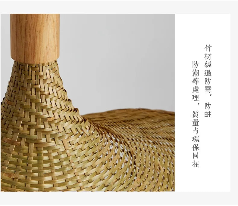 Bamboo Rattan Hanging Pendant Lamp Ceiling Light