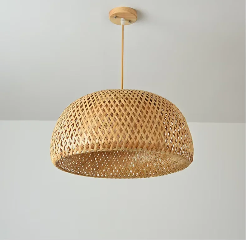 Hand-Knitted Chinese Style Bamboo Pendant Lamp