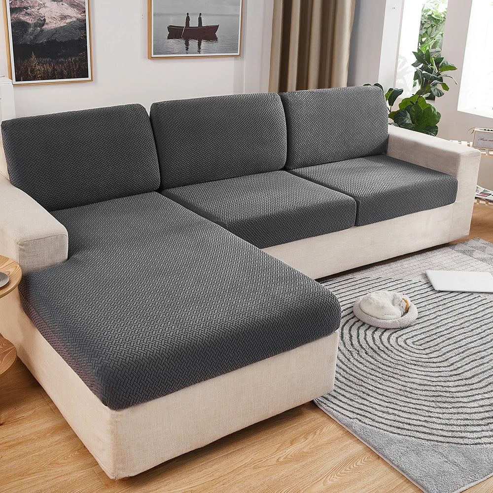 Thick Jacquard Elastic Sofa Seat Cover Protector