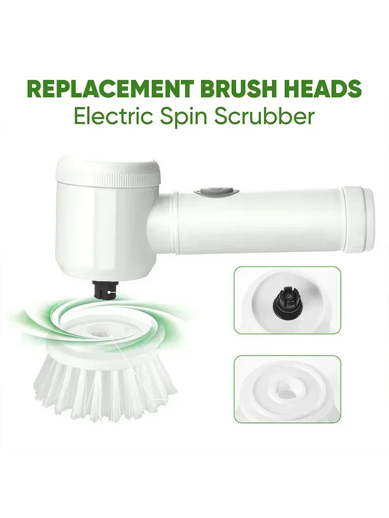 Electric Spin Scrubber with 5 Brush Heads