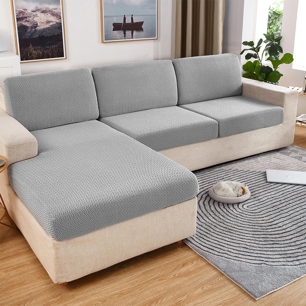 Thick Jacquard Elastic Sofa Seat Cover Protector