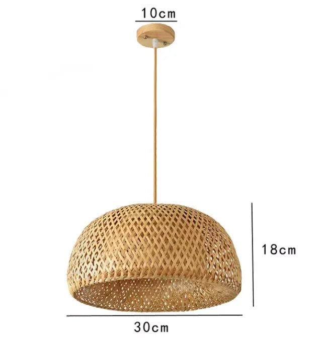 Hand-Knitted Chinese Style Bamboo Pendant Lamp