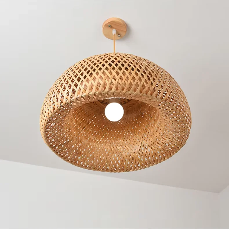 Hand-Knitted Chinese Style Bamboo Pendant Lamp