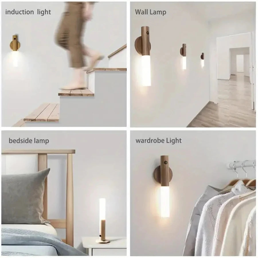 Motion Sensor LED Night Light Rechargeable Wall Sconce