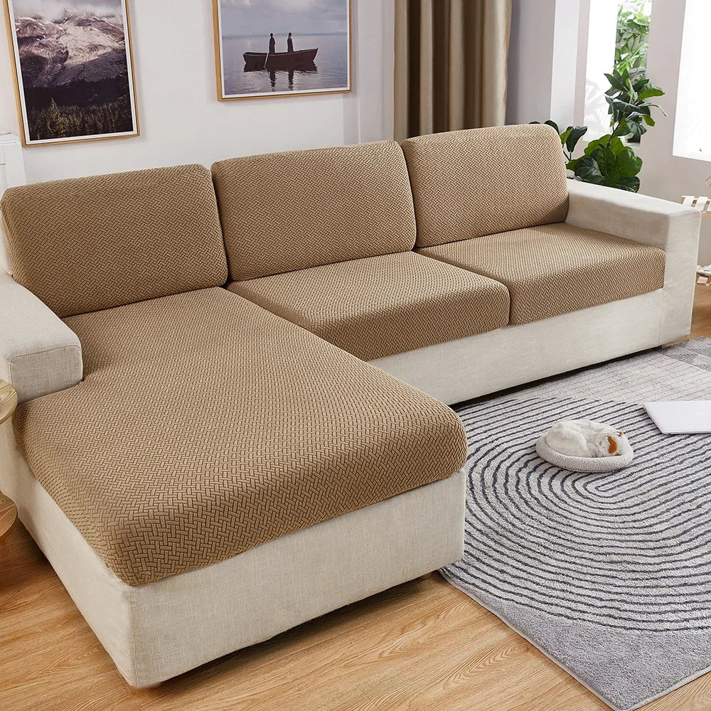 Thick Jacquard Elastic Sofa Seat Cover Protector