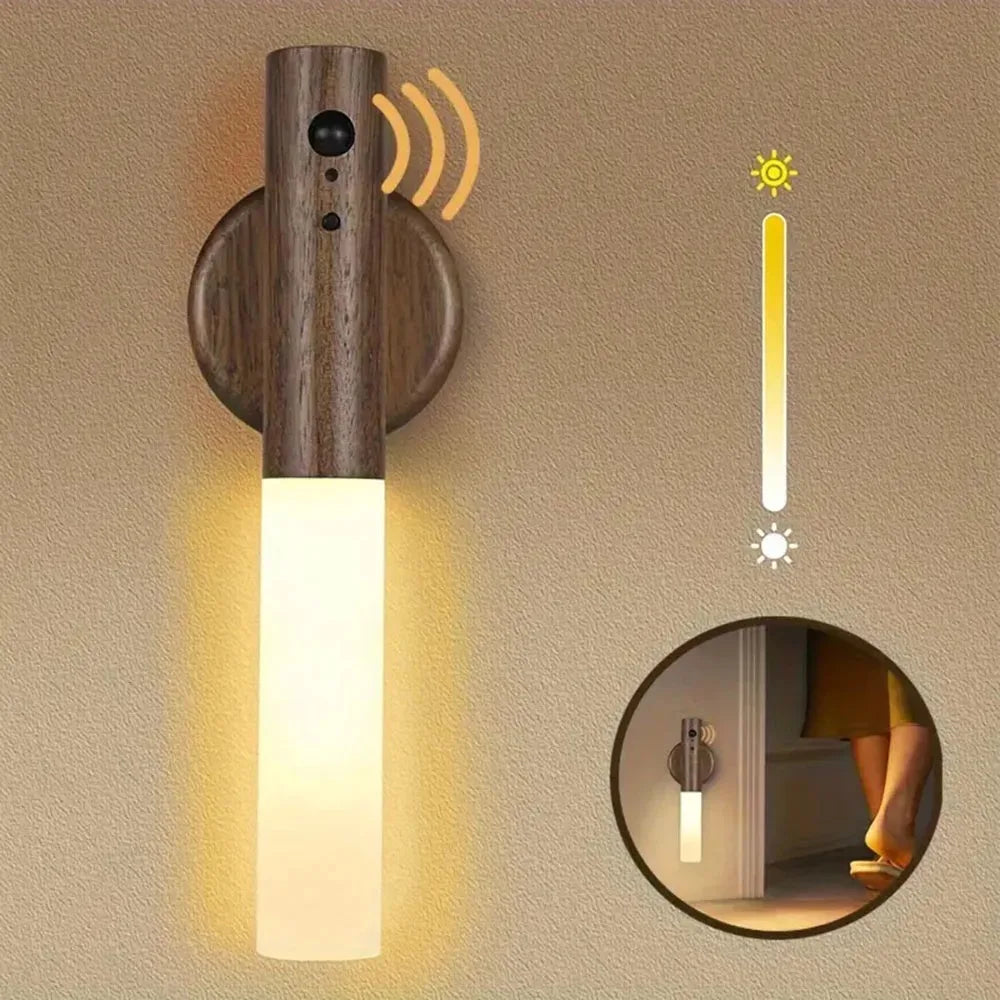 Motion Sensor LED Night Light Rechargeable Wall Sconce