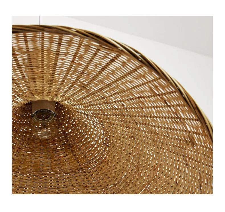 Bamboo Rattan Hanging Pendant Lamp Ceiling Light