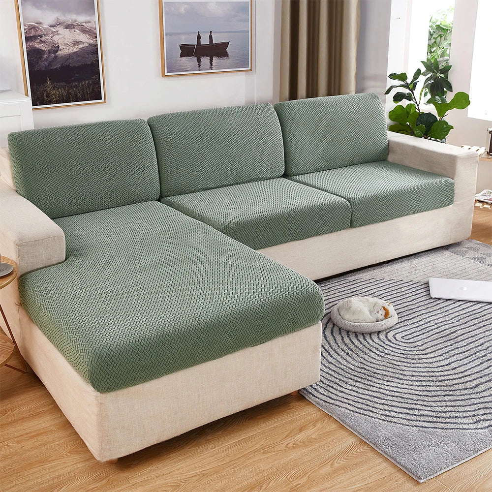 Thick Jacquard Elastic Sofa Seat Cover Protector