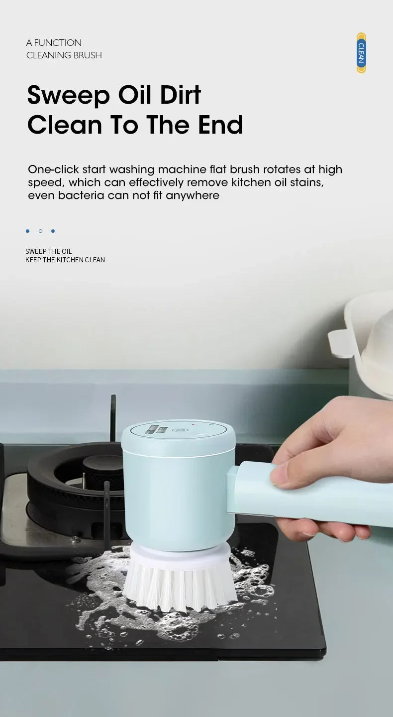 Electric Spin Scrubber with 5 Brush Heads