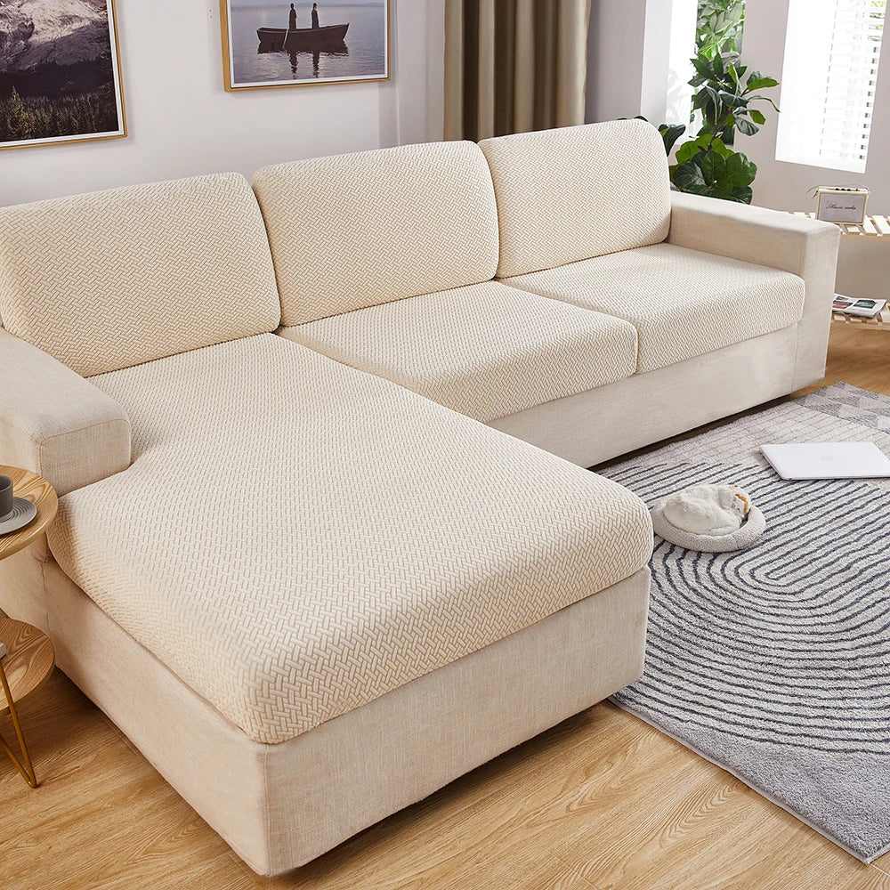 Thick Jacquard Elastic Sofa Seat Cover Protector