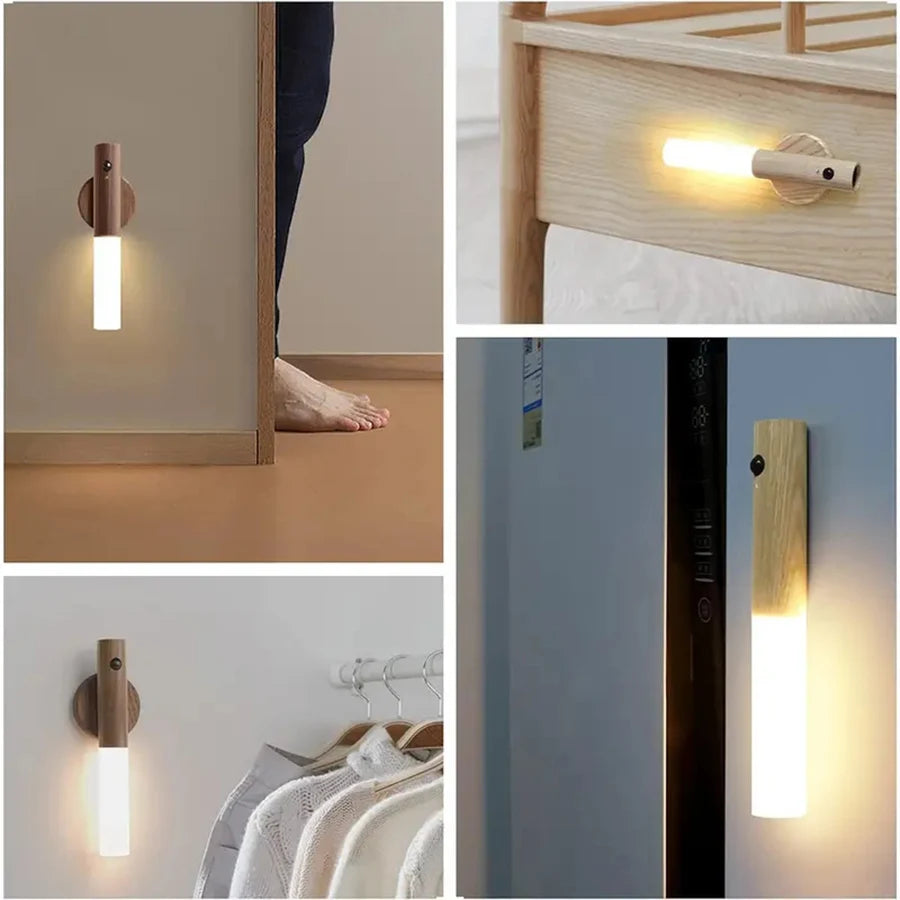Motion Sensor LED Night Light Rechargeable Wall Sconce