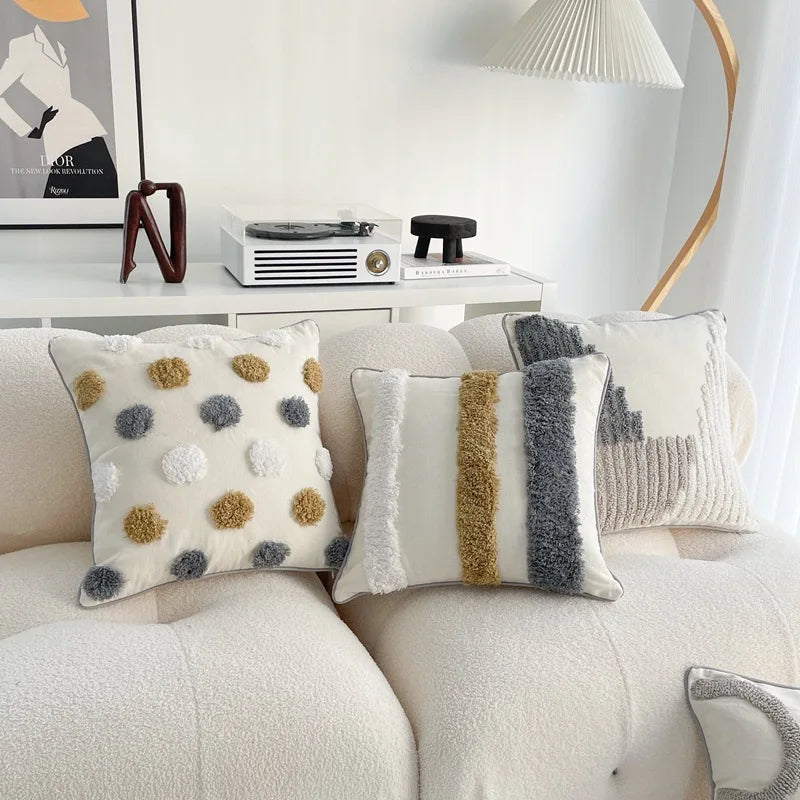 Bohemian Cotton Linen Pillowcase with Tassels