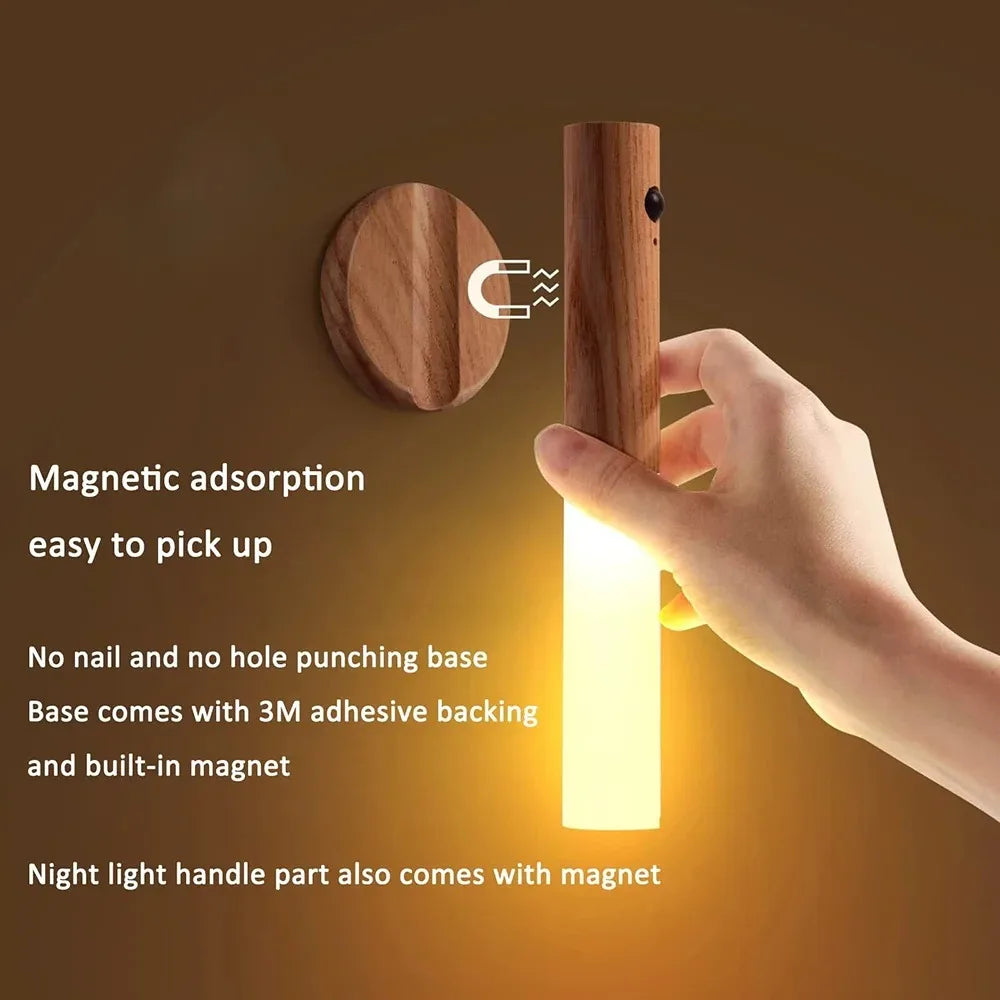 Motion Sensor LED Night Light Rechargeable Wall Sconce