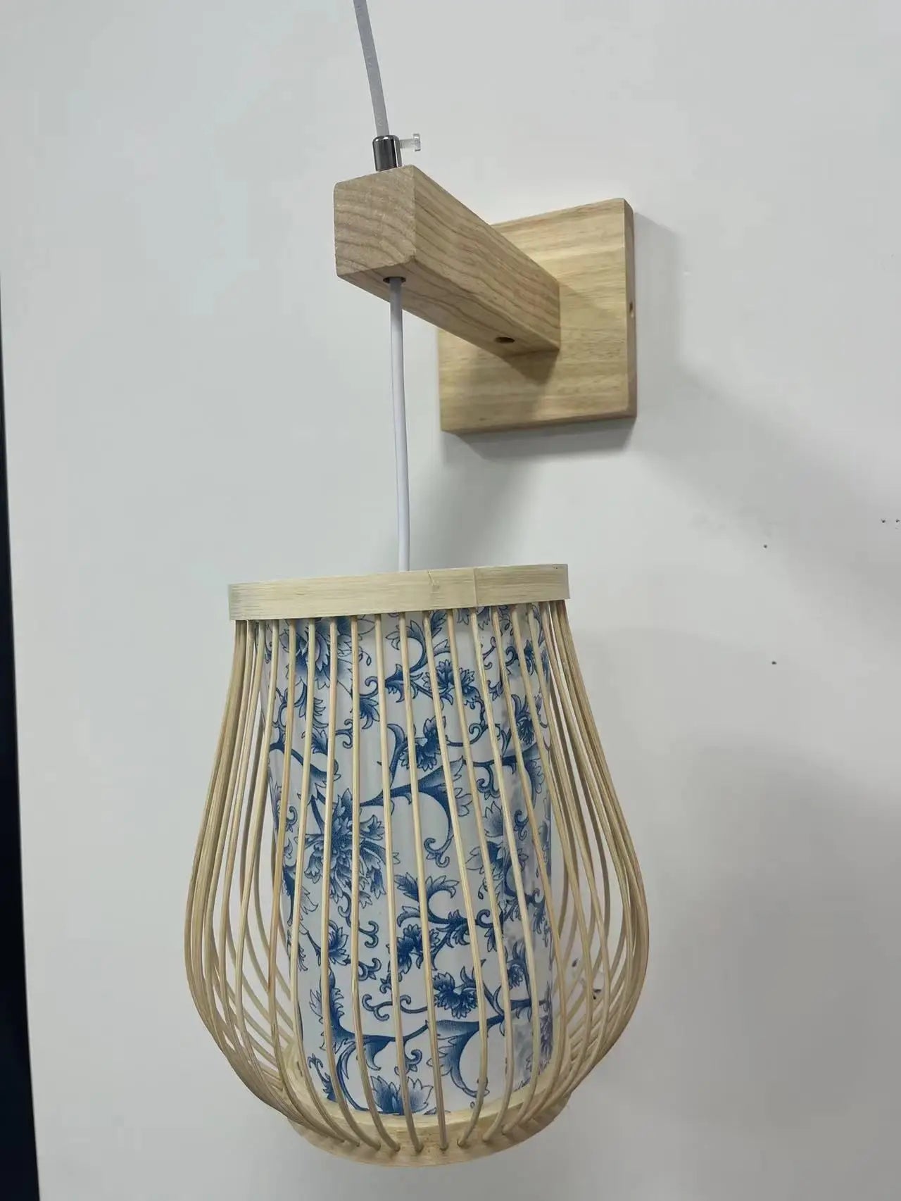 Bamboo Rattan Hanging Pendant Lamp Ceiling Light
