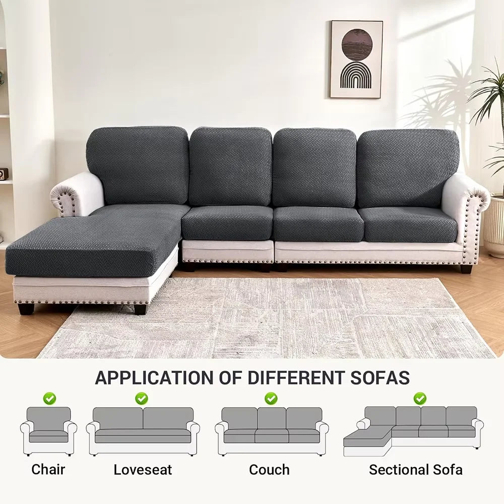 Thick Jacquard Elastic Sofa Seat Cover Protector