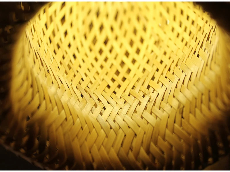 Bamboo Rattan Hanging Pendant Lamp Ceiling Light
