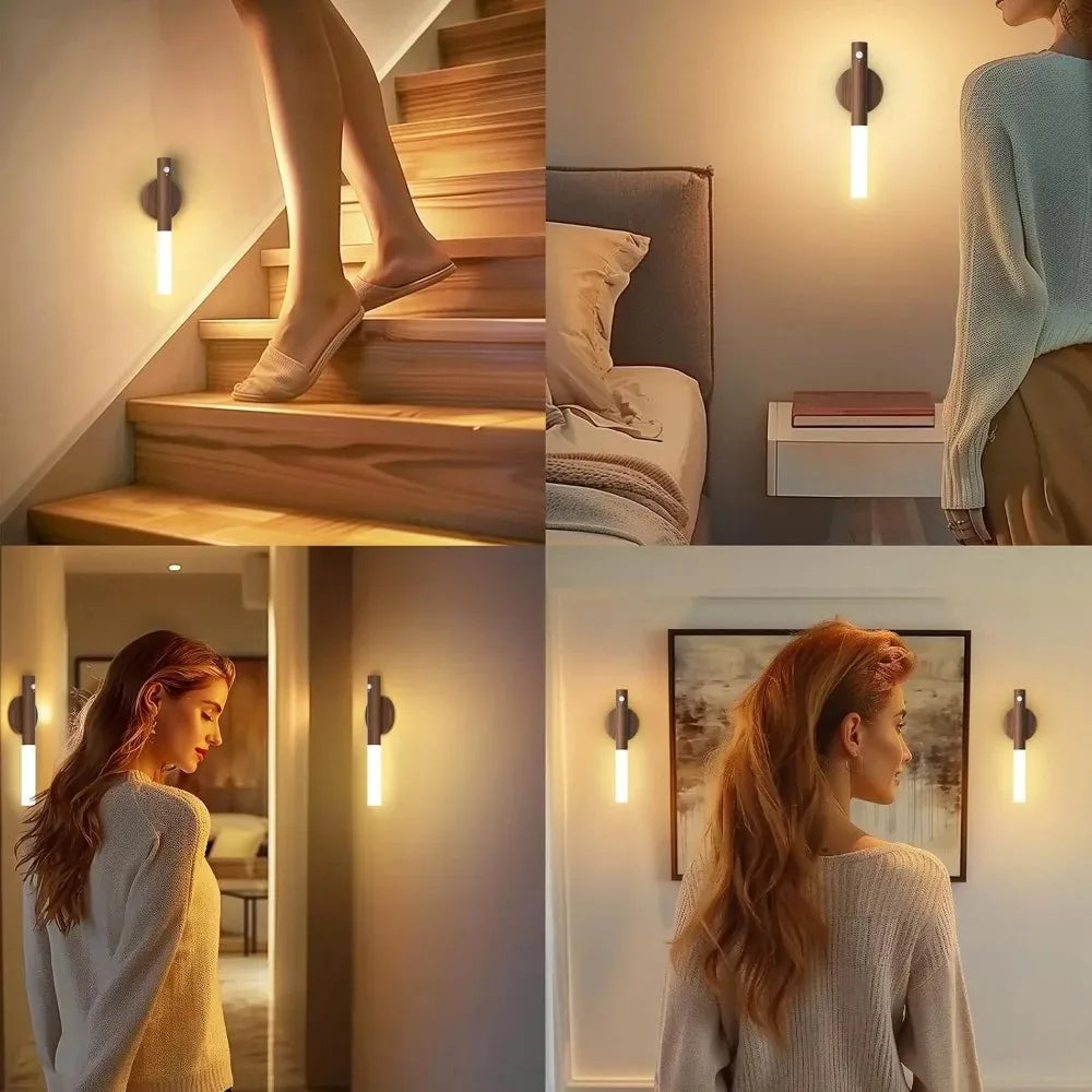 Motion Sensor LED Night Light Rechargeable Wall Sconce