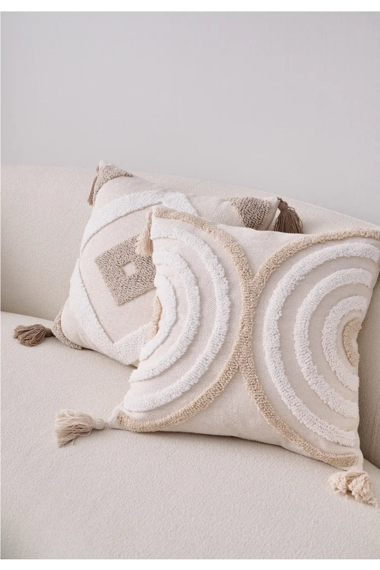 Bohemian Cotton Linen Pillowcase with Tassels