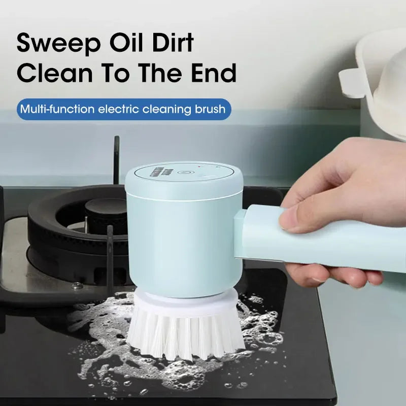 Electric Spin Scrubber with 5 Brush Heads