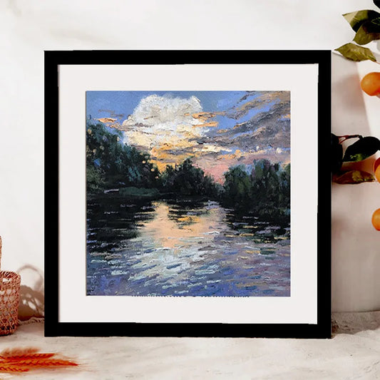 Square Wood Photo Frame for Wall Hanging & Table Stand