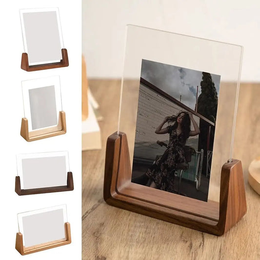 Walnut/Beech Creative Acrylic U-Shape Photo Frame